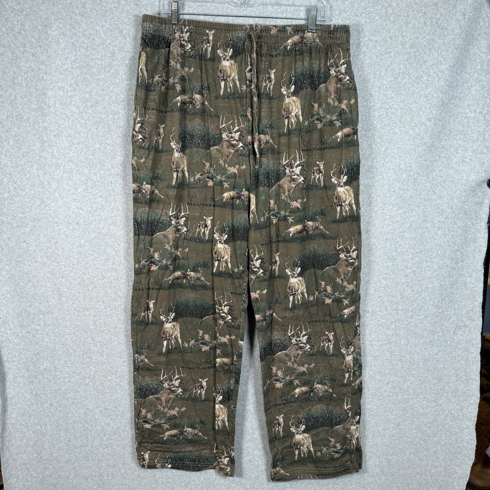 Buckhorn‎ River Pants Mens Large Realtree Camo Cotton Sleep Causal Vintage